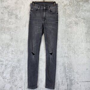 Cheap Monday Jeans Womens 27x32 Gray Second Skin Shadow Skinny Ripped Denim